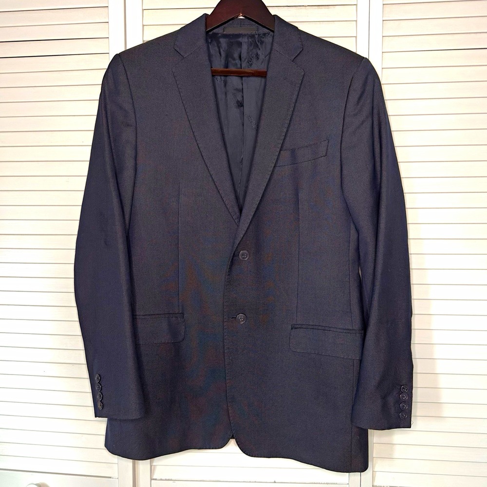 Versace Collection Mens 42 XL Navy 2 Button Sport Coat Blazer V120S98